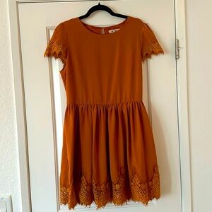 Bow + Arrow - Burnt Orange Lace Dress